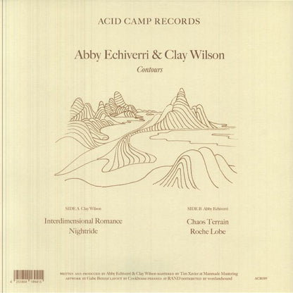 Abby Echiverri Clay Wilson – Contours (12", Acid Camp Records, 2026) Back Cover