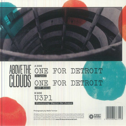 Above The Clouds – One For Detroit (7", First Word Records, 2026) Back Cover