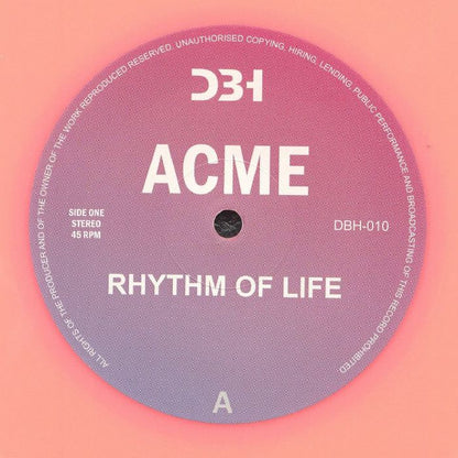 ACME – Rhythm Of Life (12", Pink, DBH Music, 2026) Front Cover