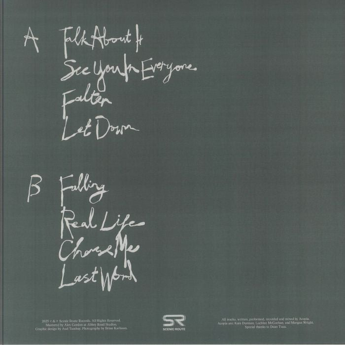 Acopia – Blush Response (LP, Scenic Route, 2025) Back Cover