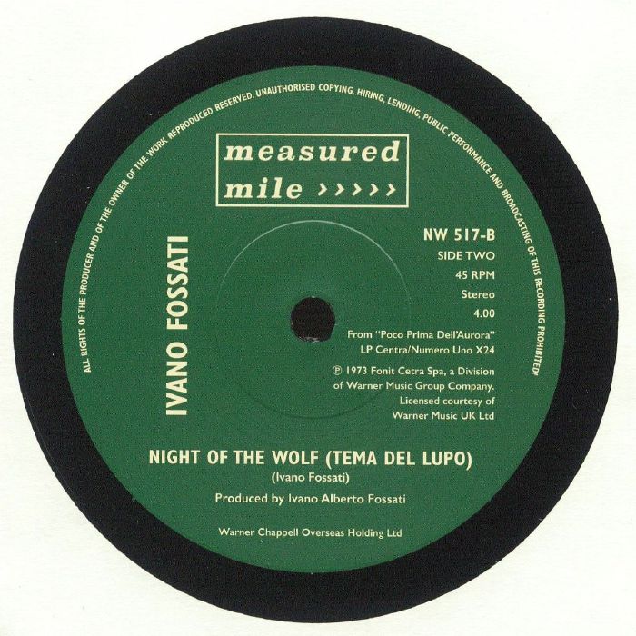 Act 1 Ivano Fossati – It's The Same Old Story / Night Of The Wolf ( Tema Del Lupo ) (7", Measured Mile, 2024) Back Cover