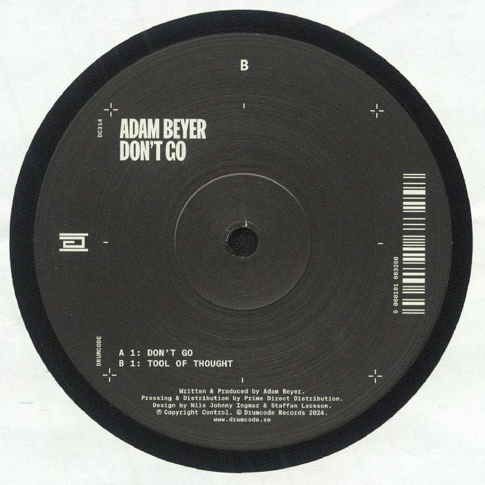 Adam Beyer – Don't Go (12", Drumcode, 2024) Back Cover