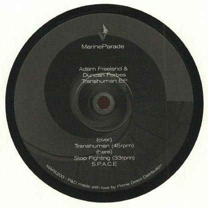 Adam Freeland & Duncan Forbes – Transhuman (12", Marine Parade, 2026) Front Cover