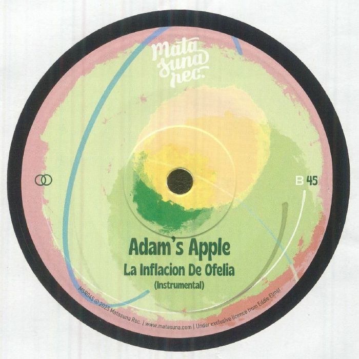 Adam's Apple – La Inflacion De Ofelia (7", Matasuna Rec., 2025) Back Cover