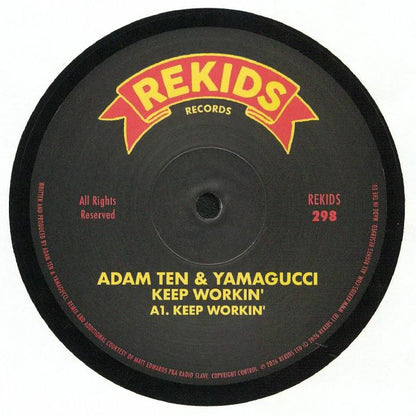 Adam Ten / Yamagucci – Keep Workin' (12", Rekids, 2026) Front Cover