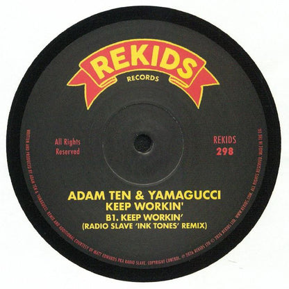 Adam Ten / Yamagucci – Keep Workin' (12", Rekids, 2026) Back Cover