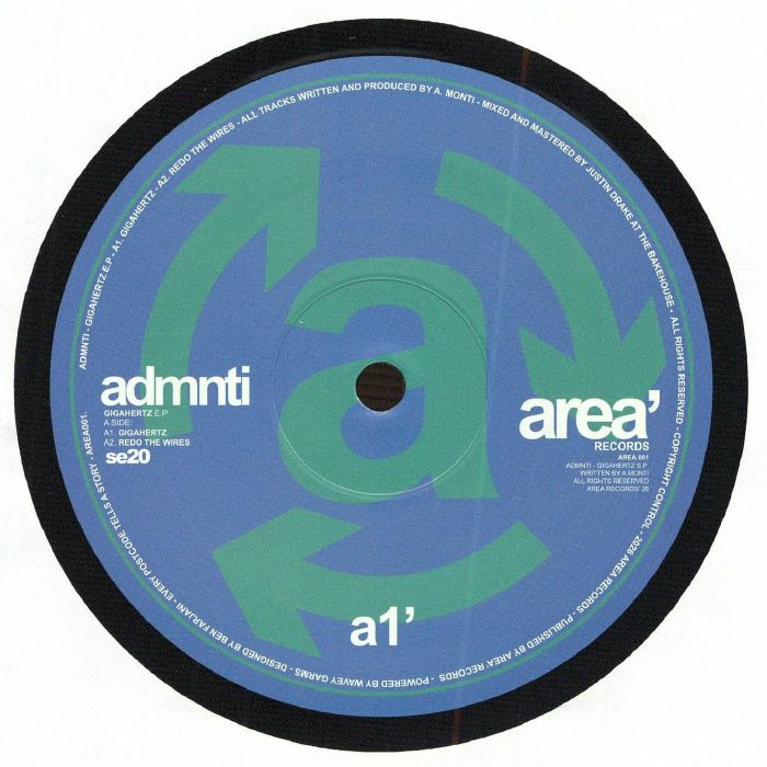 ADMNTi – GigaHertZ EP (12", Area Records, 2026) Front Cover