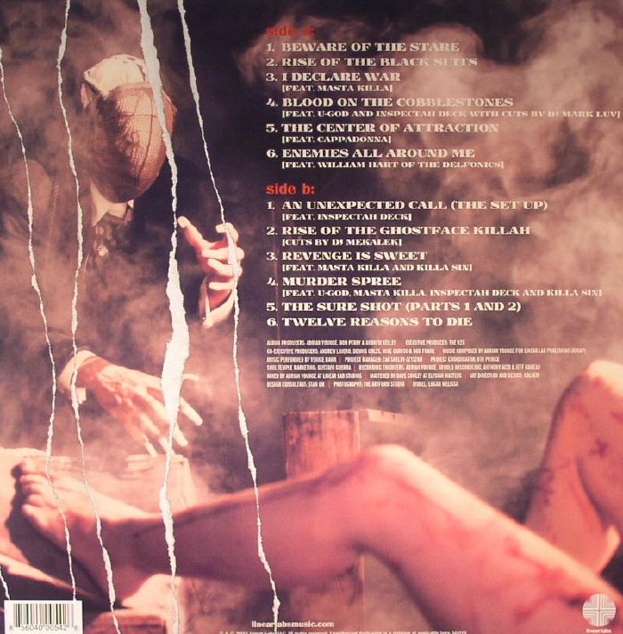 Adrian Younge Ghostface Killah – 12 Reasons To Die (LP, Linear Labs, 2025) Back Cover