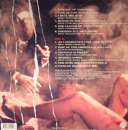Adrian Younge Ghostface Killah – 12 Reasons To Die (LP, Linear Labs, 2025) Back Cover