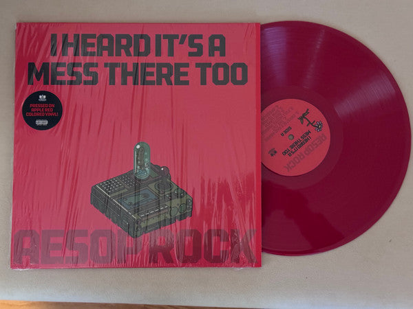 Aesop Rock – I Heard It's A Mess There Too (LP, Apple Red, Rhymesayers Entertainment, 2025) Back Cover