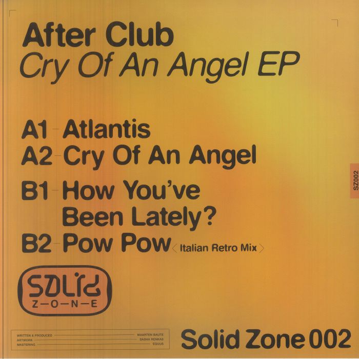 After Club – Cry Of An Angel EP (12", Solid Zone, 2026) Back Cover
