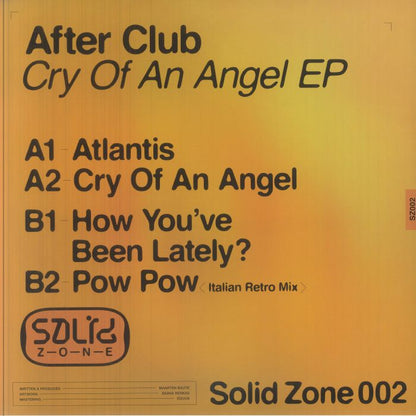 After Club – Cry Of An Angel EP (12", Solid Zone, 2026) Back Cover
