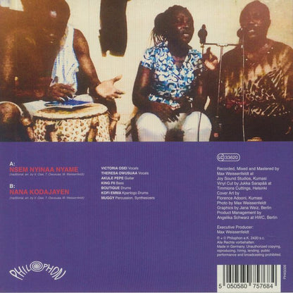Ahemaa Nwomkro – Nsem Nyinaa Nyame / Nana Kodajayen (7", Philophon, 2021) Back Cover