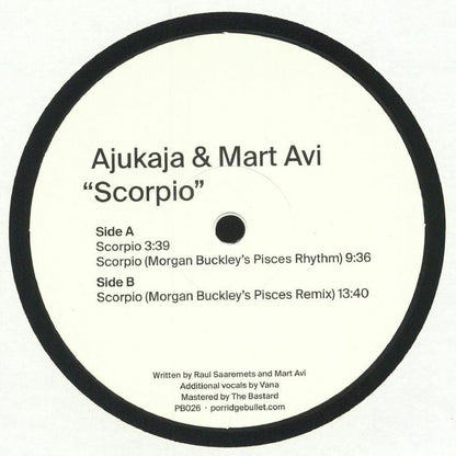 Ajukaja & Mart Avi – Scorpio (12", Porridge Bullet / Pudru Kuul, 2020) Front Cover