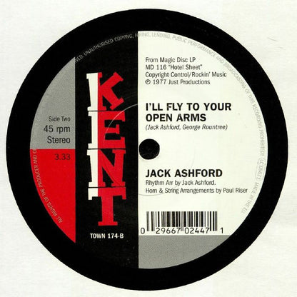Al Gardner / Jack Ashford – Sweet Baby / I'll Fly To Your Open Arms (7", Kent Records, 2025) back cover