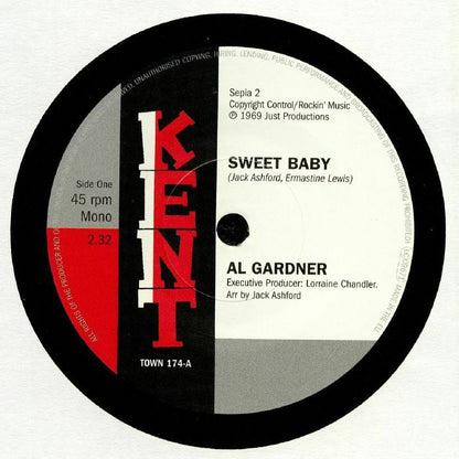 Al Gardner / Jack Ashford – Sweet Baby / I'll Fly To Your Open Arms (7", Kent Records, 2025) front cover