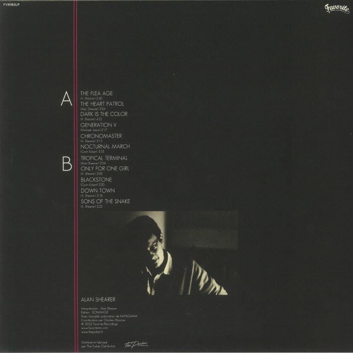 Alan Shearer – Dark Is The Color (LP, Favorite Recordings, 2022) Back Cover
