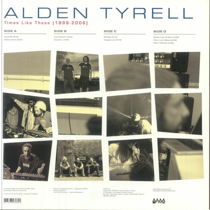 Alden Tyrell – Times Like These (1999-2006) (2x12", Clone West Coast Series, 2025) Back Cover