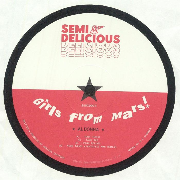 Aldonna – Girls From Mars! (12", Semi Delicious, 2025) front cover