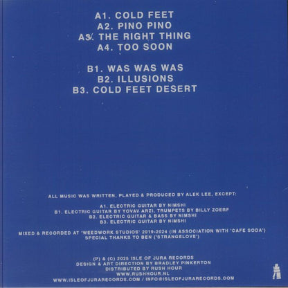 Alek Lee – Cold Feet (LP, Isle Of Jura, 2025) Back Cover
