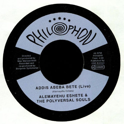 Alemayehu Eshete & The Polyversal Souls – Addis Abeba Bete (Live) / Portrait Of Alemayehu (Night-Time) (7", Philophon, 2019) Front Cover