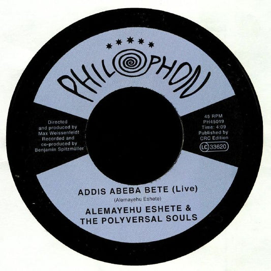 Alemayehu Eshete & The Polyversal Souls – Addis Abeba Bete (Live) / Portrait Of Alemayehu (Night-Time) (7", Philophon, 2019) Front Cover