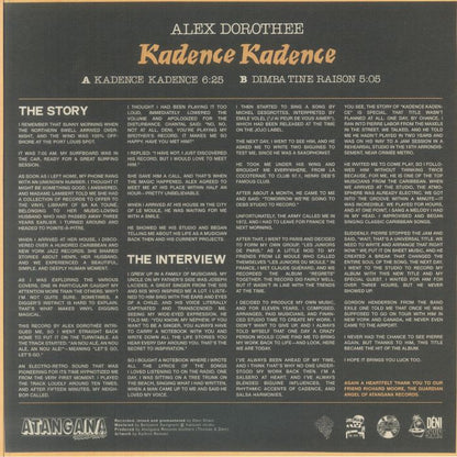 Alex Dorothée – Kadence Kadence (12", Atangana Records, 2026) Back Cover