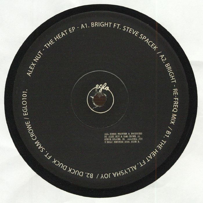 Alex Nut Featuring Steve Spacek & Allysha Joy – The Heat EP (12", Eglo Records, 2026) Back Cover