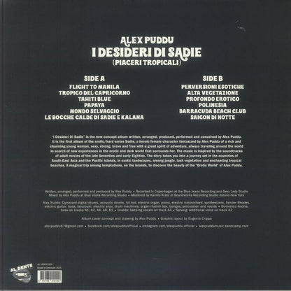 Alex Puddu – I Desideri Di Sadie (Piaceri Tropicali) (LP, Al Dente, 2025) Back Cover