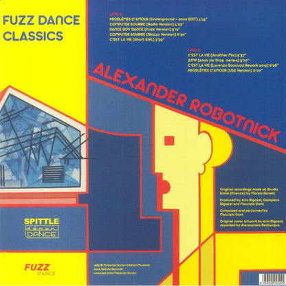 Alexander Robotnick – Fuzz Dance Classics (LP, Spittle Depandance, 2022) Back Cover