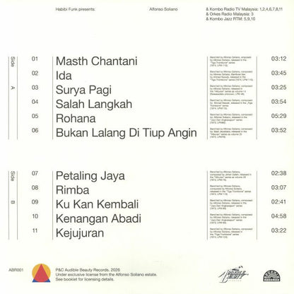 Alfonso Soliano – Tiga Trombone (LP, Audible Beauty, 2026) Back Cover