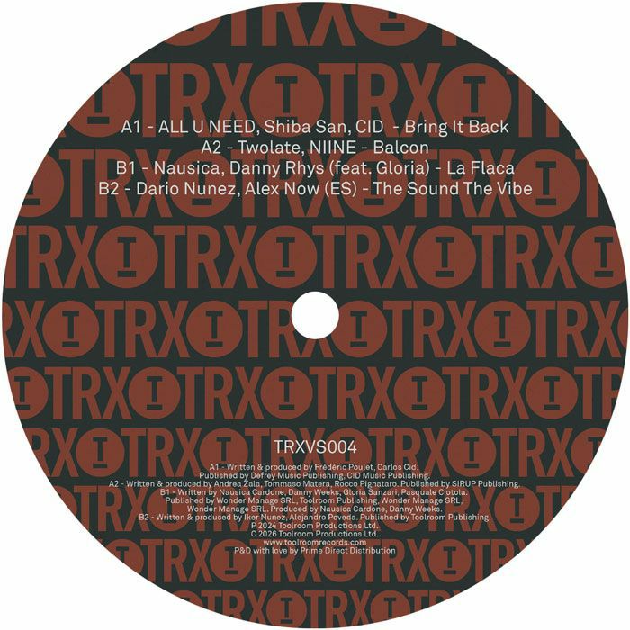 All U Need / Shiba San / Twolate / Dario Nunez – Toolroom Trax Sampler Vol 4 (12", Toolroom Trax, 2026) Back Cover