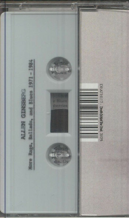 Allen Ginsberg –  More Rags, Ballads, and Blues 1971-1985 (Cassette, Death Is Not The End, 2025) back cover