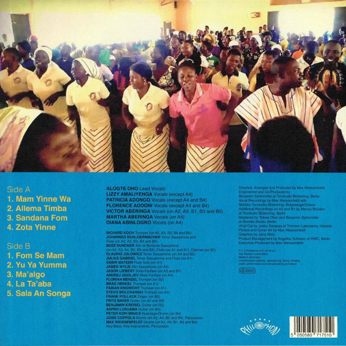 Alogte Oho & His Sounds of Joy – Mam Yinne Wa (LP, Philophon, 2019) Back Cover