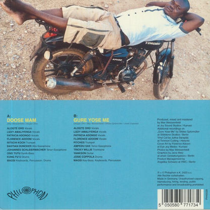 Alogte Oho Jonas And His Sounds Of Joy – Doose Mam / Gure Yose Me (7", Philophon, 2021) Back Cover