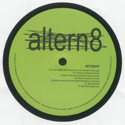 Altern 8 – Frequency (12", Network Records, 2025) Front Cover