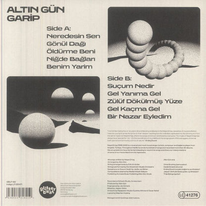 Altın Gün – Garip (LP, Glitterbeat, 2026) Back Cover