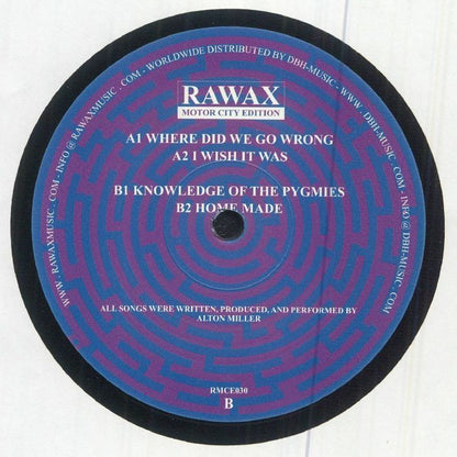Alton Miller – Oto Collective (12", Rawax Motor City Edition, 2026) Back Cover