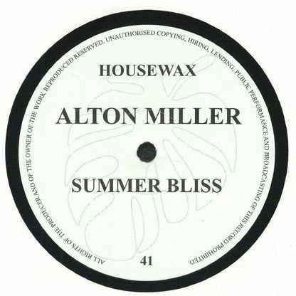 Alton Miller – Summer Bliss (12", Housewax, 2026) Front Cover