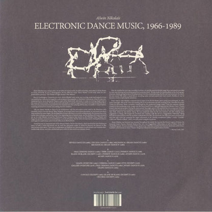 Alwin Nikolais – Electronic Dance Music, 1966-1989 (2x12", Death Is Not The End, 2026) Back Cover