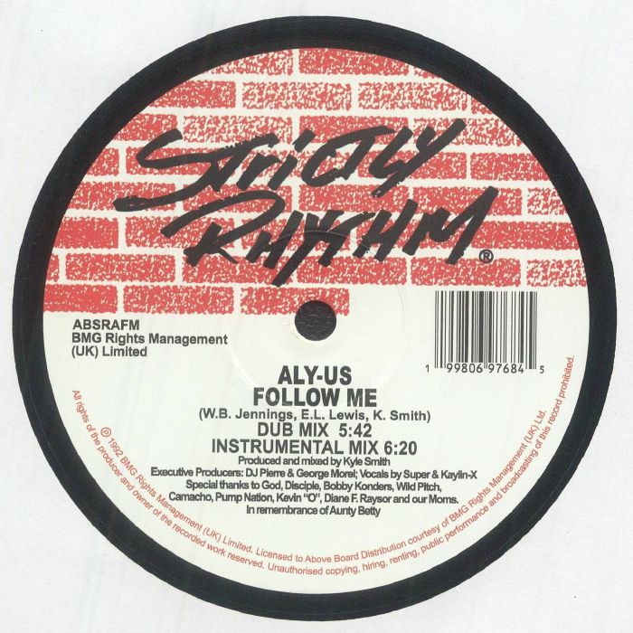 Aly-Us – Follow Me (12", Strictly Rhythm, 2026) Back Cover