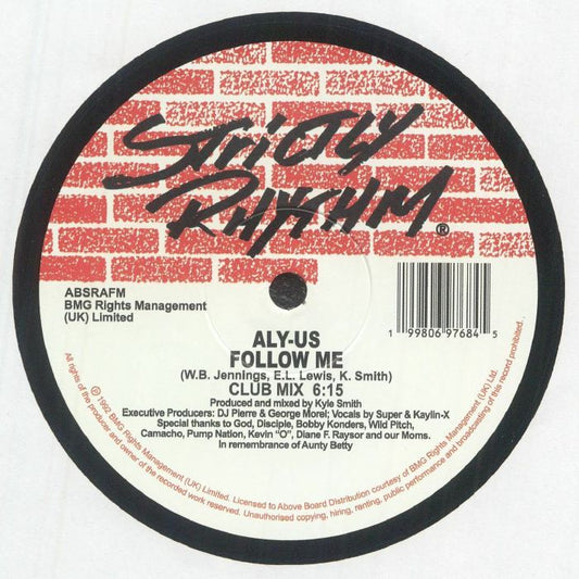 Aly-Us – Follow Me (12", Strictly Rhythm, 2026) Front Cover