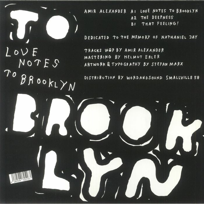 Amir Alexander – Love Notes To Brooklyn (12", Smallville Records, 2022) Back Cover