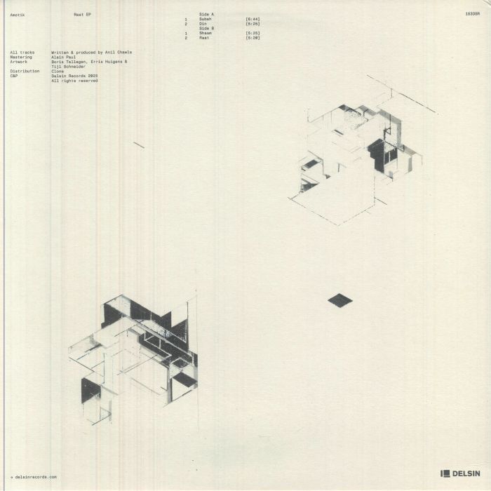 Amotik – Raat EP (12", Delsin, 2026) Back Cover