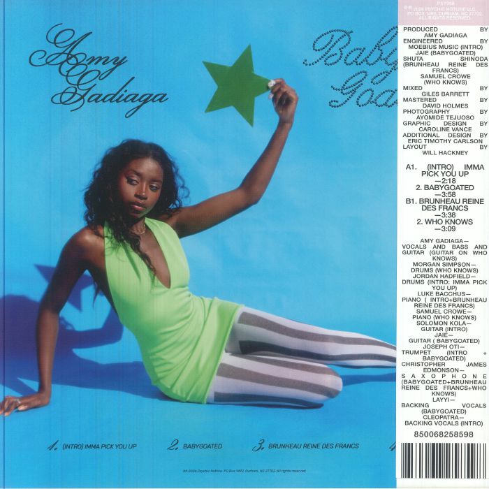 Amy Gadiaga – BabyGoated (12", Psychic Hotline, 2026) Back Cover