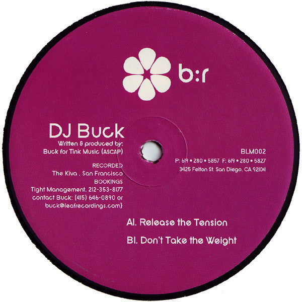 DJ Buck – Release The Tension (12", Bluem Recordings, 2001) Front Cover