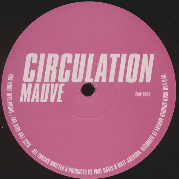 Circulation – Mauve (12", Circulation, 1998) Front Cover