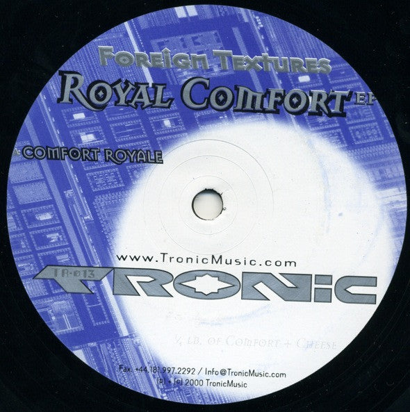 Foreign Textures – Royal Comfort EP (12", Tronic, 2000) Image 3