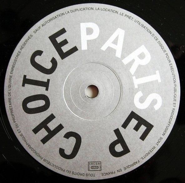 Choice – Paris EP (12", Fnac Music Dance Division, 1993) Image 3