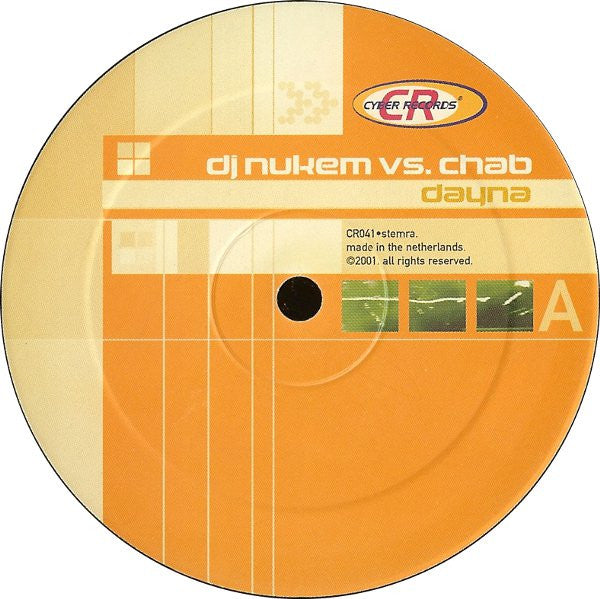 DJ Nukem Vs. Chab – Dayna (12", Cyber Records, 2001) Front Cover